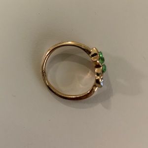 Star and moon crystal ring